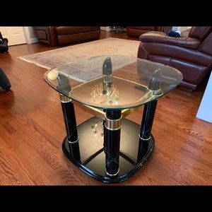 Glass side tables